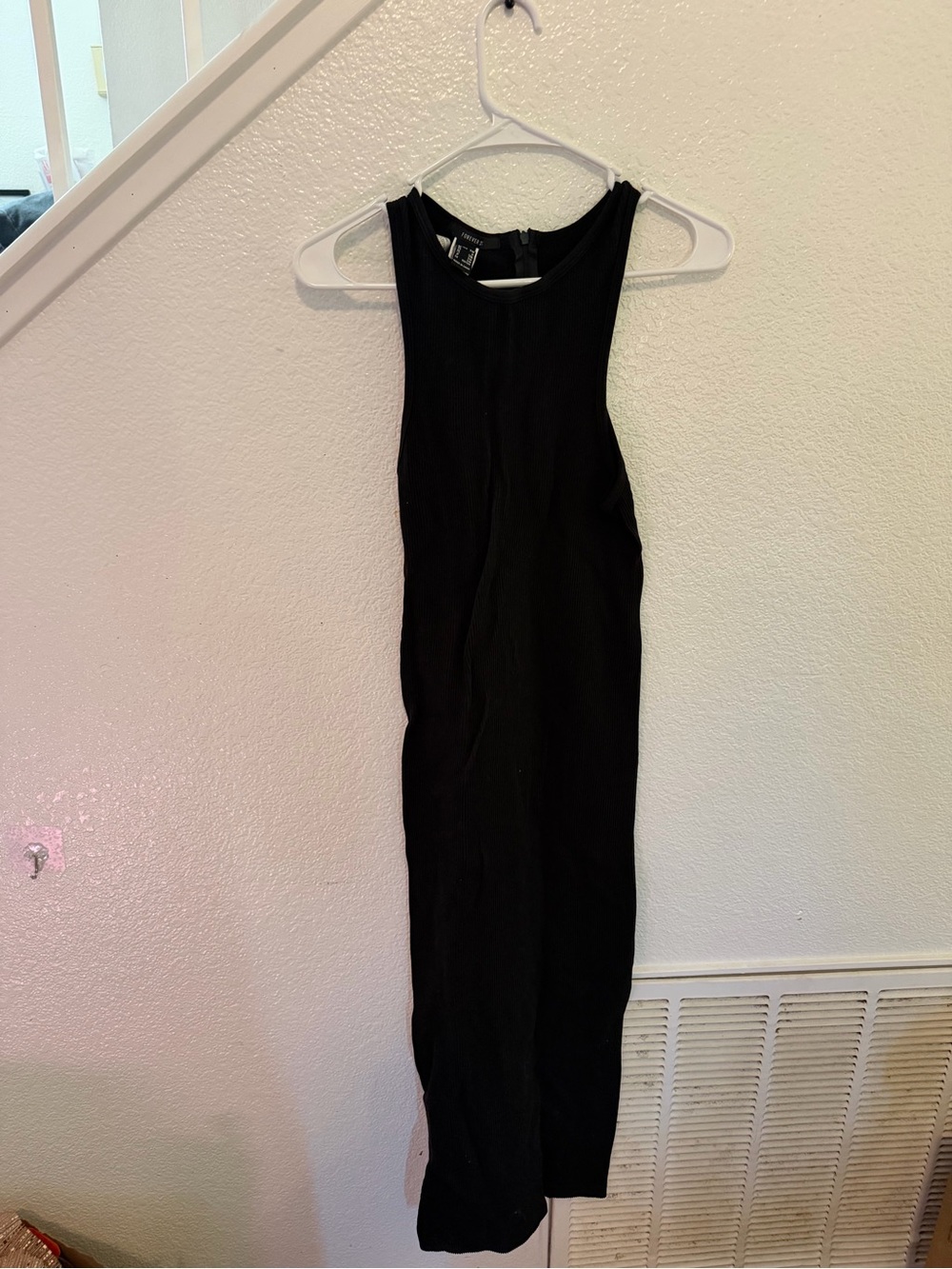 Forever21 Sleek Black Sleeveless Midi Dress